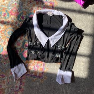 GOTH/ E-girl block chain hoop top